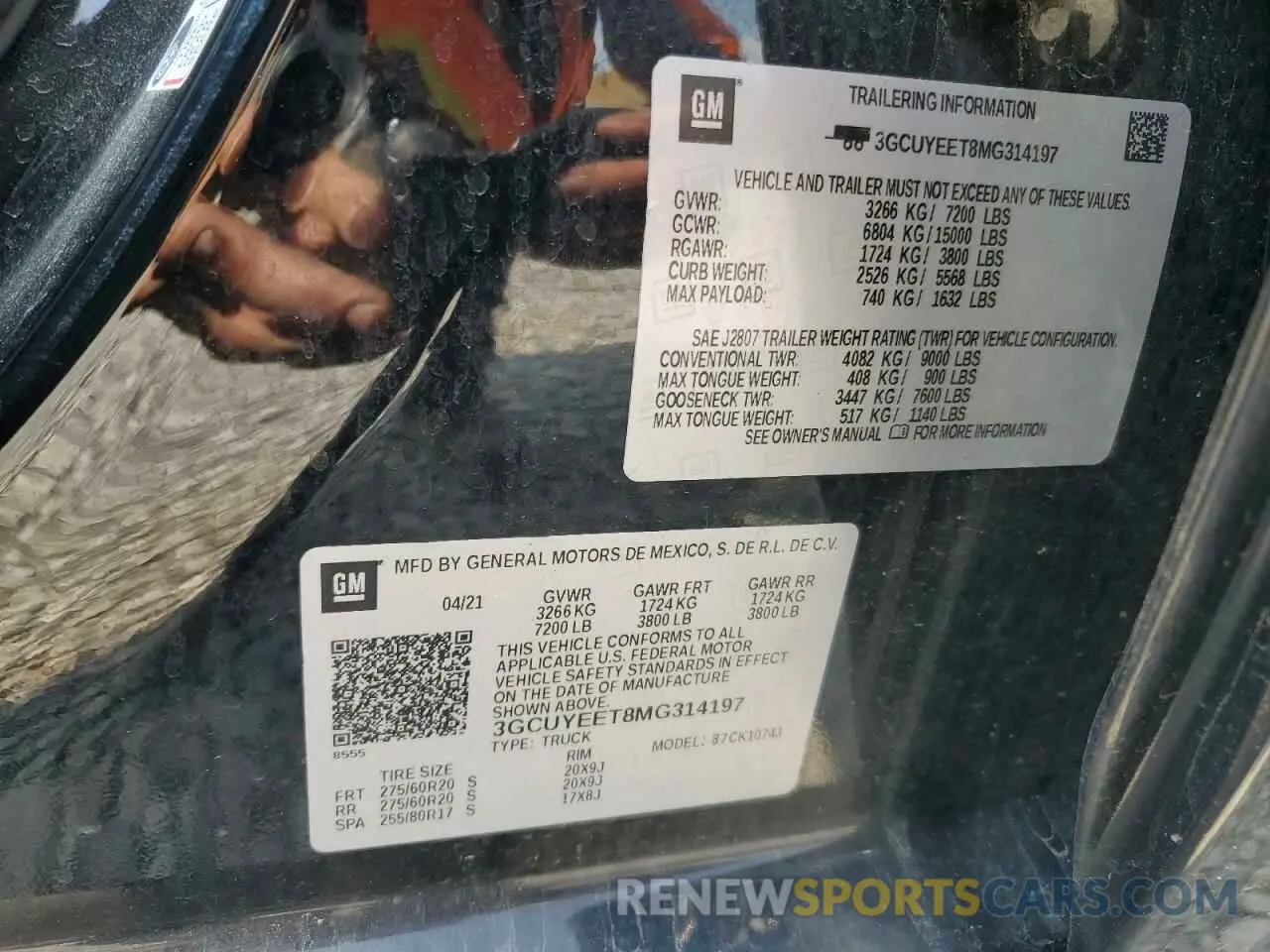 13 Photograph of a damaged car 3GCUYEET8MG314197 CHEVROLET ALL Models 2021