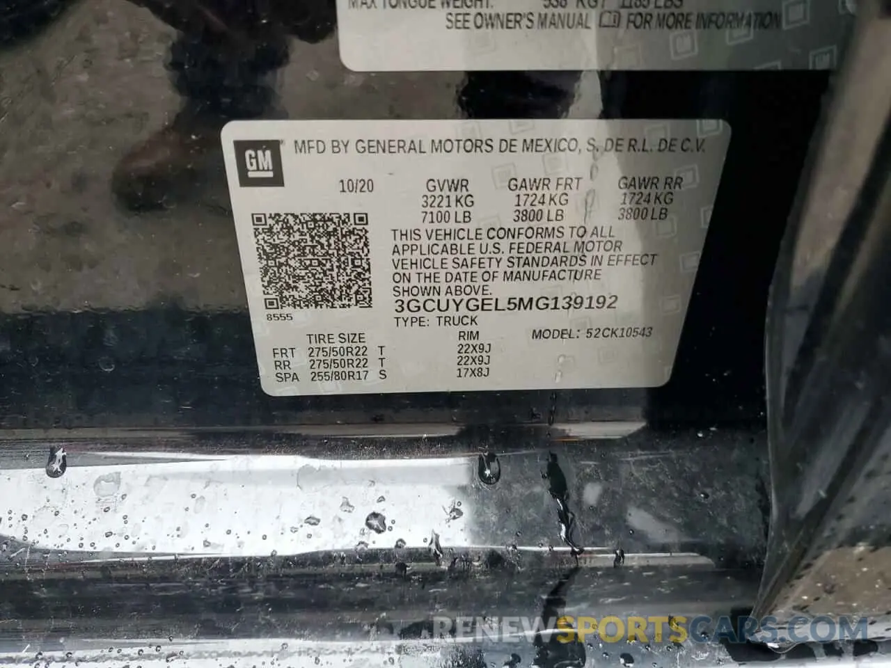 12 Photograph of a damaged car 3GCUYGEL5MG139192 CHEVROLET ALL Models 2021