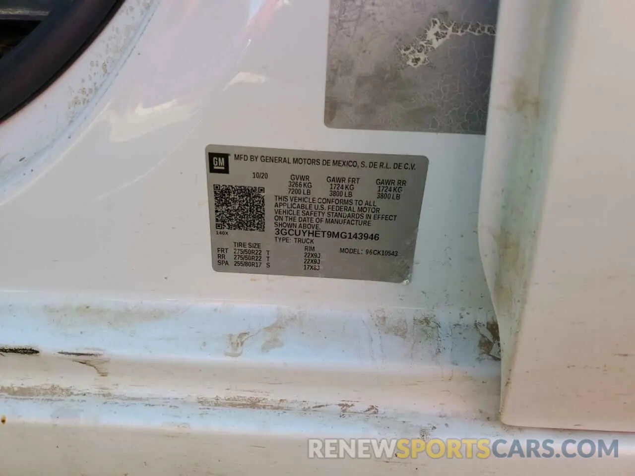 12 Photograph of a damaged car 3GCUYHET9MG143946 CHEVROLET ALL Models 2021