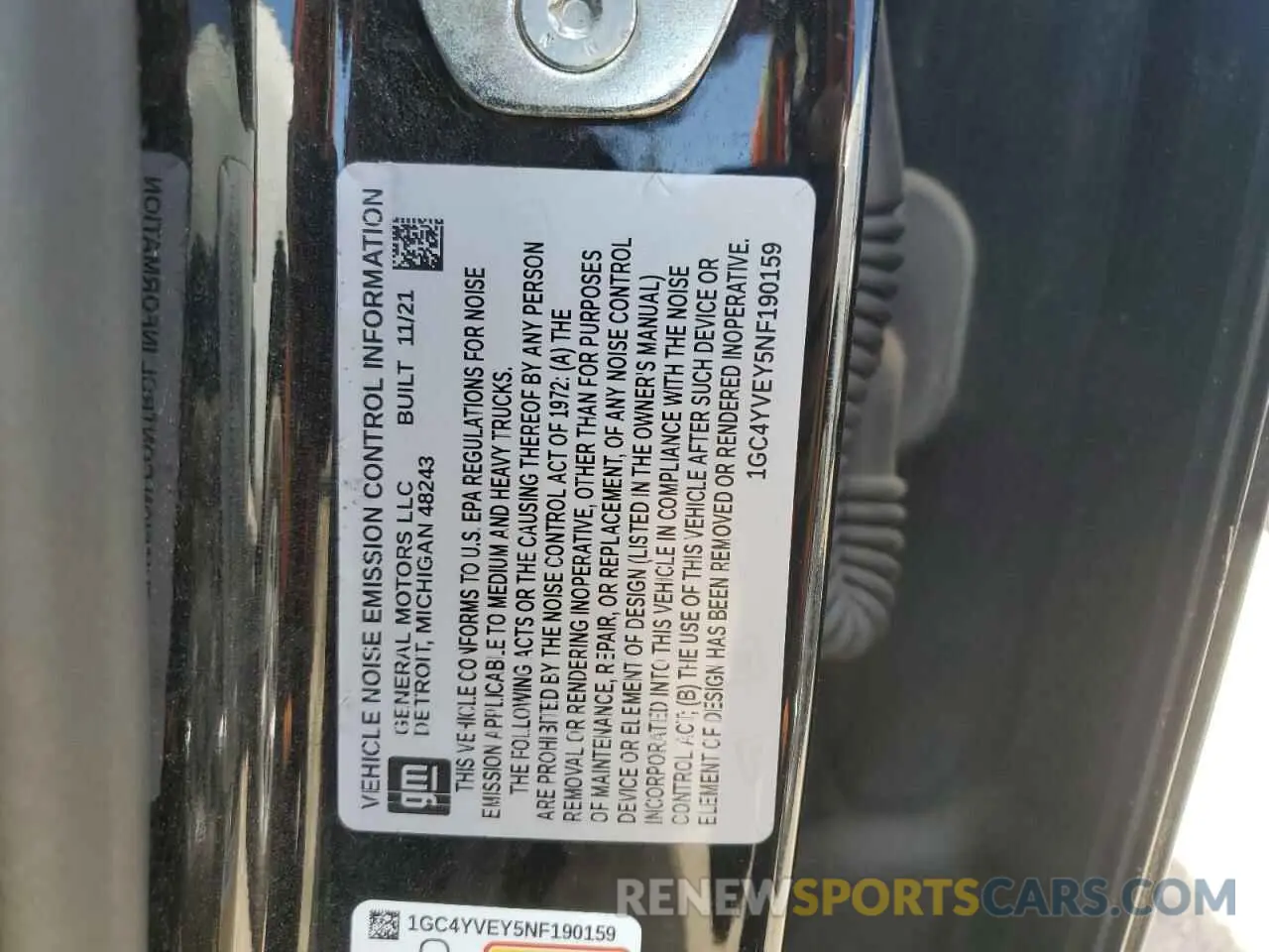 10 Photograph of a damaged car 1GC4YVEY5NF190159 CHEVROLET ALL Models 2022
