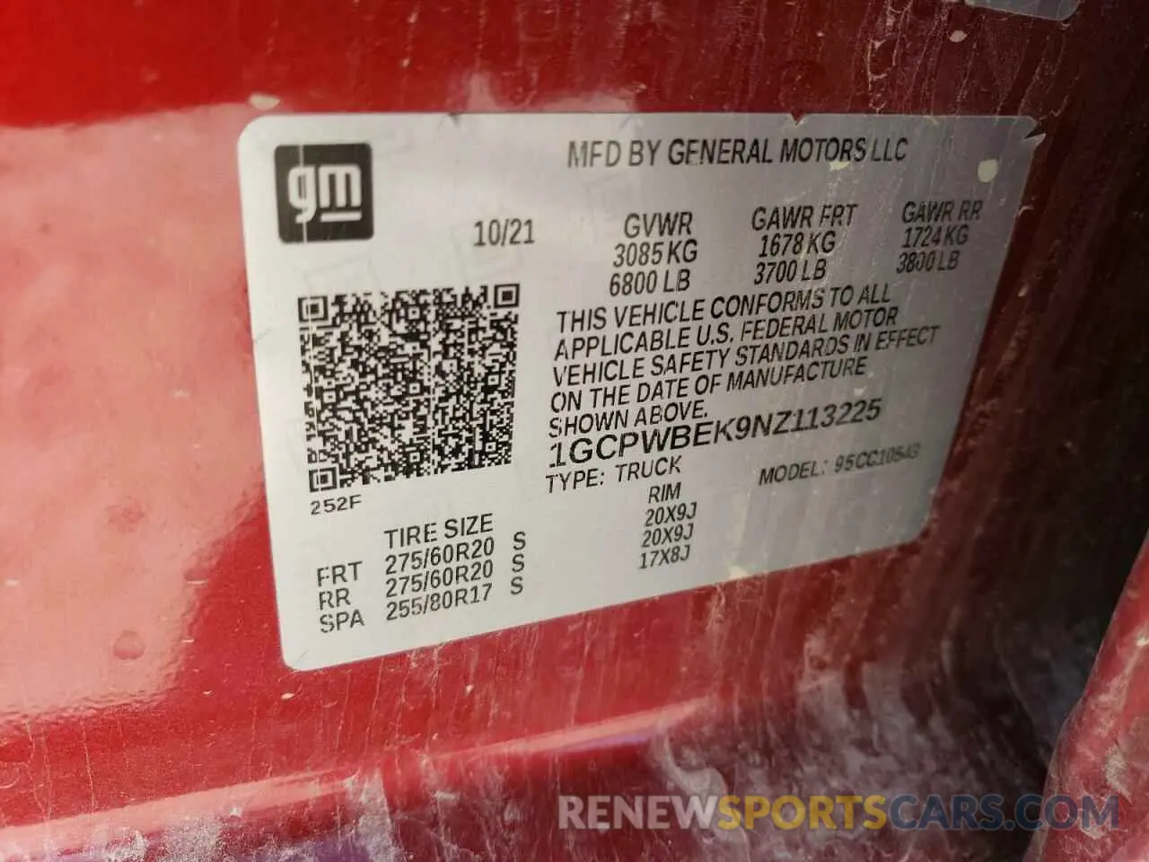 12 Photograph of a damaged car 1GCPWBEK9NZ113225 CHEVROLET ALL Models 2022
