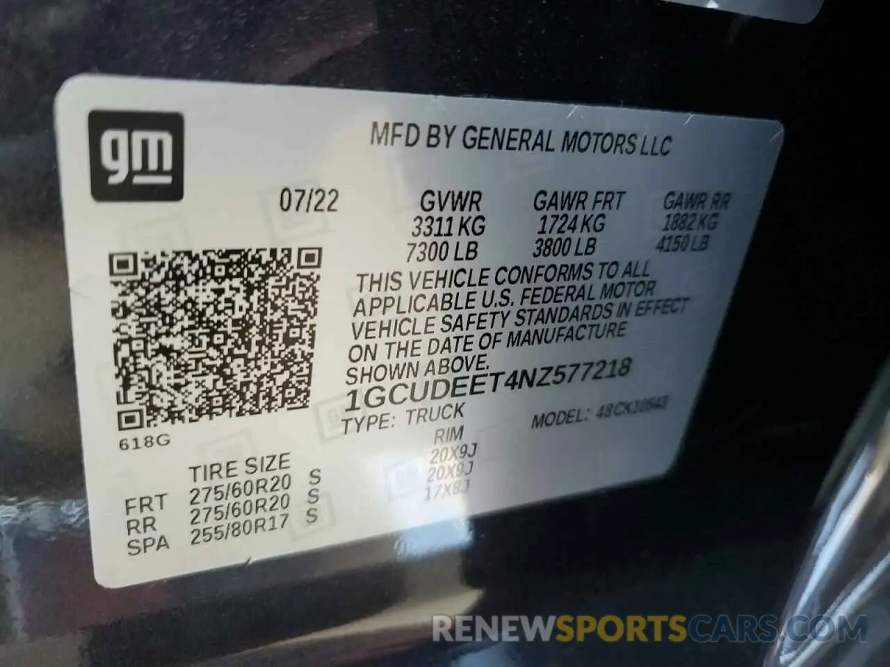 13 Photograph of a damaged car 1GCUDEET4NZ577218 CHEVROLET ALL Models 2022