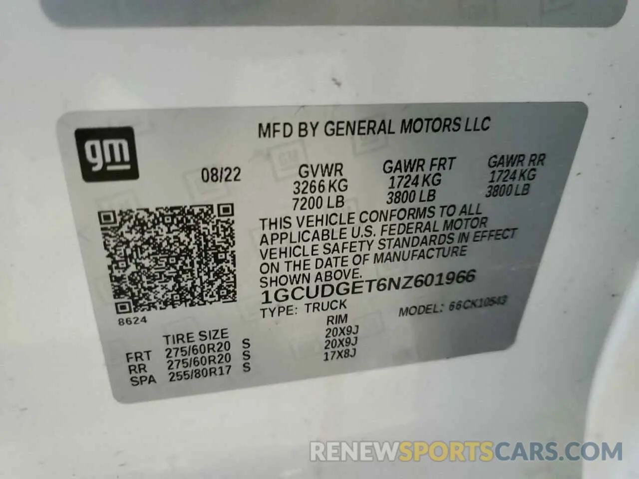 13 Photograph of a damaged car 1GCUDGET6NZ601966 CHEVROLET ALL Models 2022