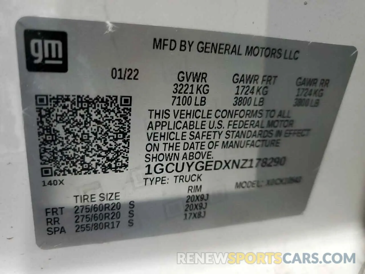 13 Photograph of a damaged car 1GCUYGEDXNZ178290 CHEVROLET ALL Models 2022