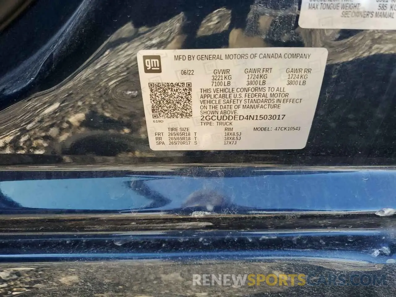12 Photograph of a damaged car 2GCUDDED4N1503017 CHEVROLET ALL Models 2022