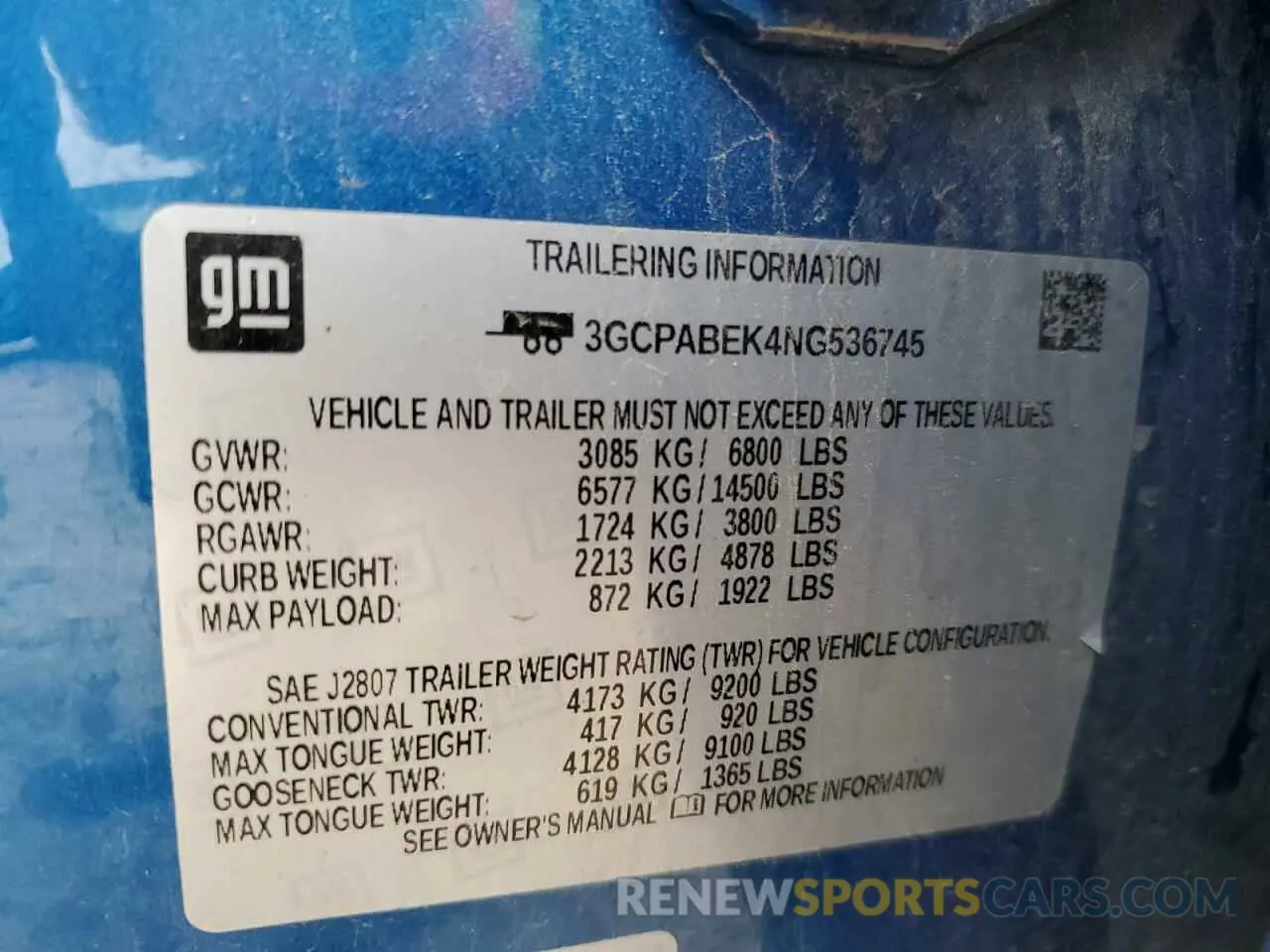 14 Photograph of a damaged car 3GCPABEK4NG536745 CHEVROLET ALL Models 2022