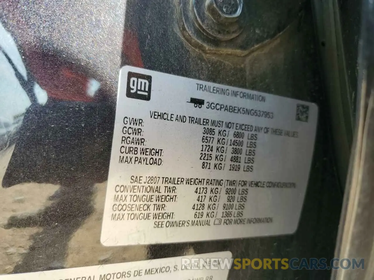 12 Photograph of a damaged car 3GCPABEK5NG537953 CHEVROLET ALL Models 2022