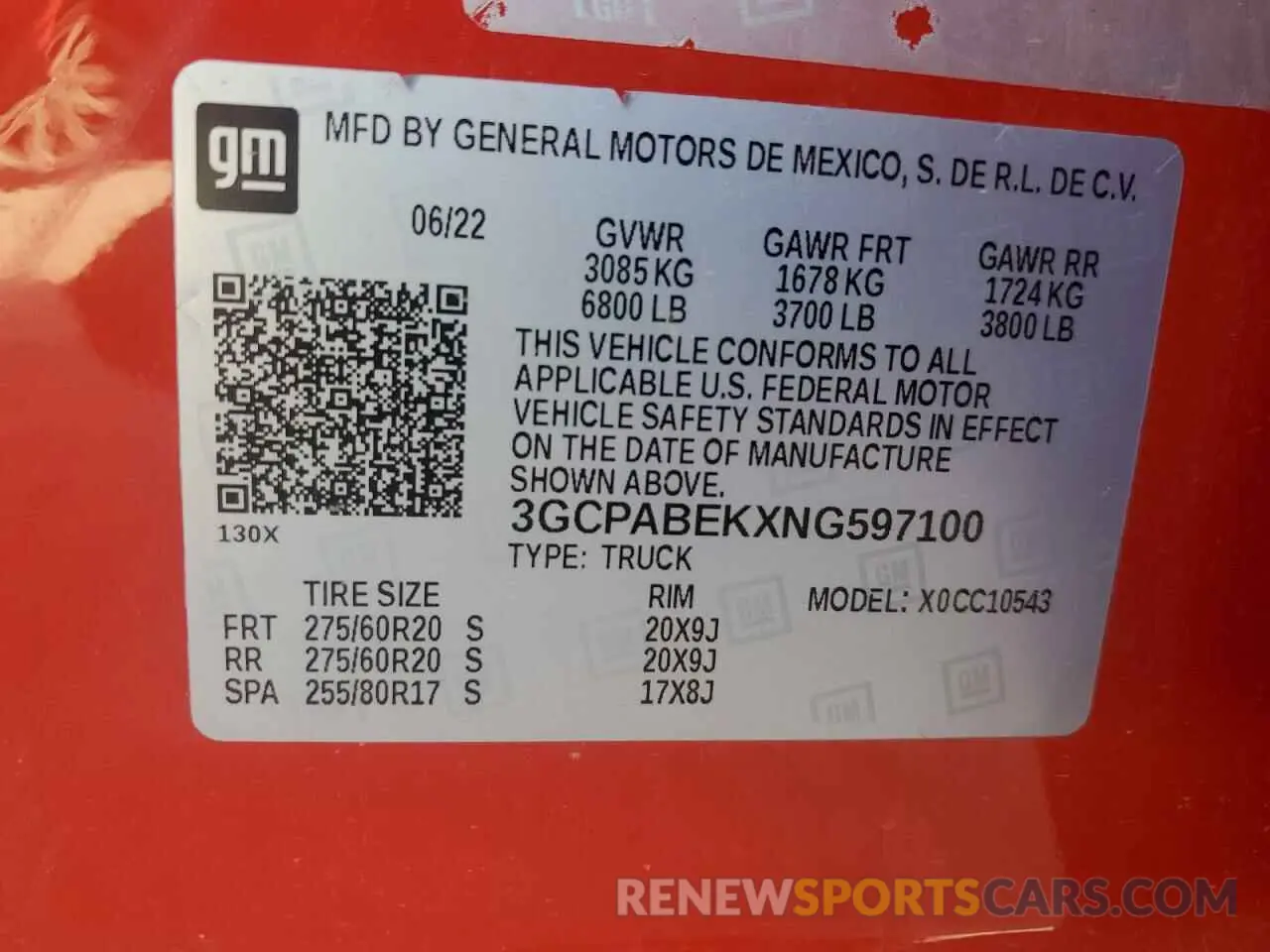 12 Photograph of a damaged car 3GCPABEKXNG597100 CHEVROLET ALL Models 2022