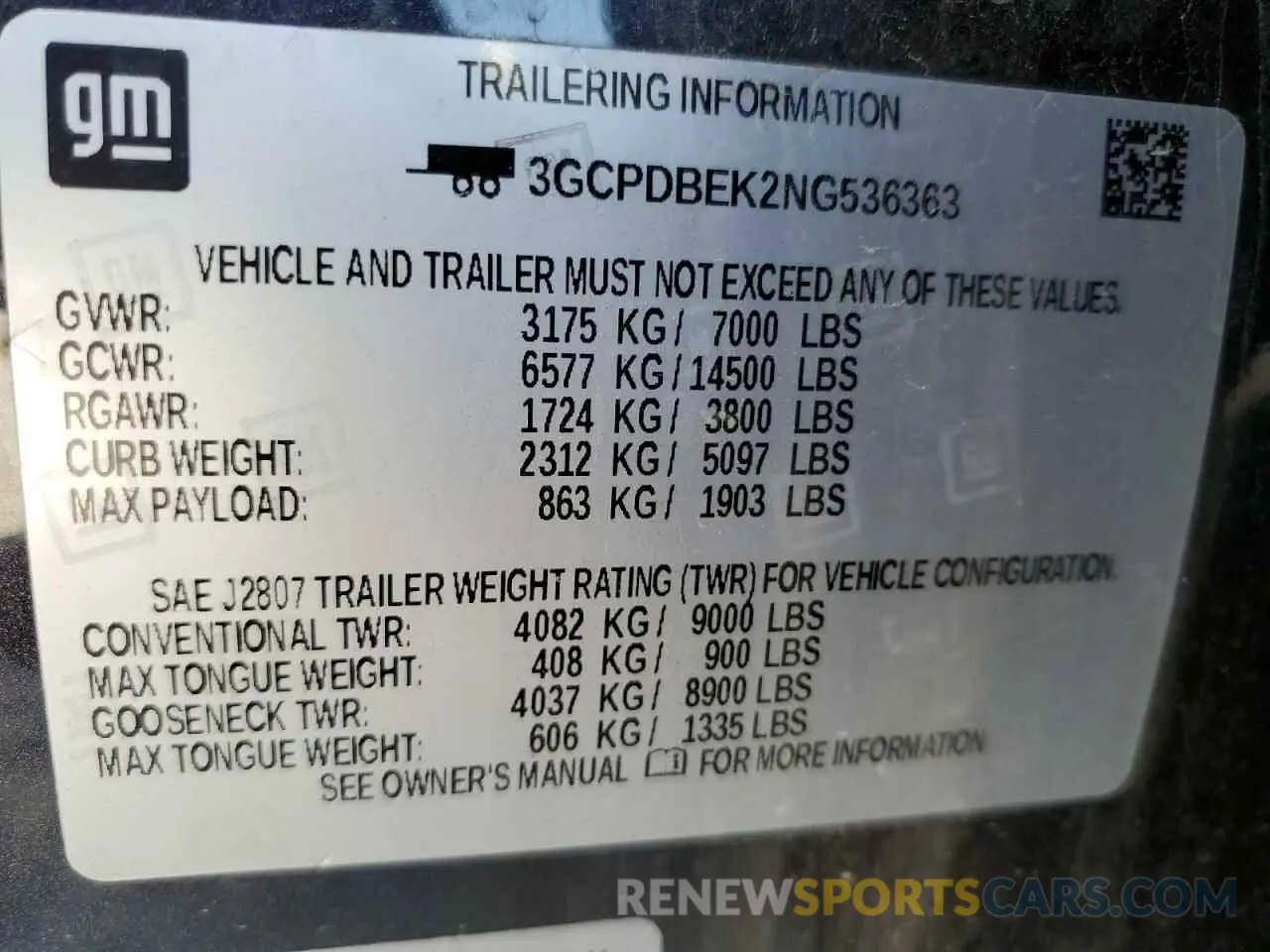 13 Photograph of a damaged car 3GCPDBEK2NG536363 CHEVROLET ALL Models 2022
