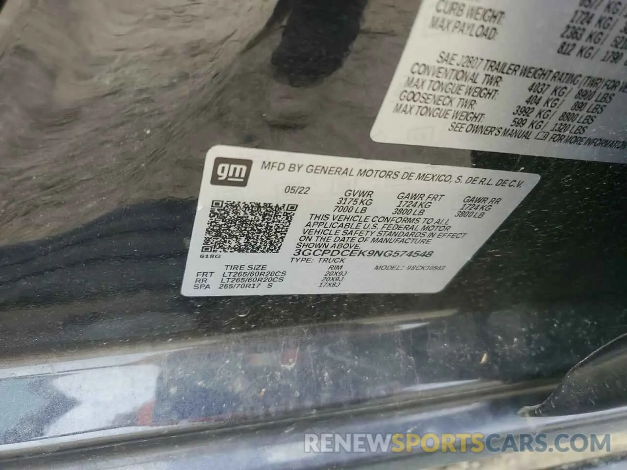 14 Photograph of a damaged car 3GCPDCEK9NG574548 CHEVROLET ALL Models 2022