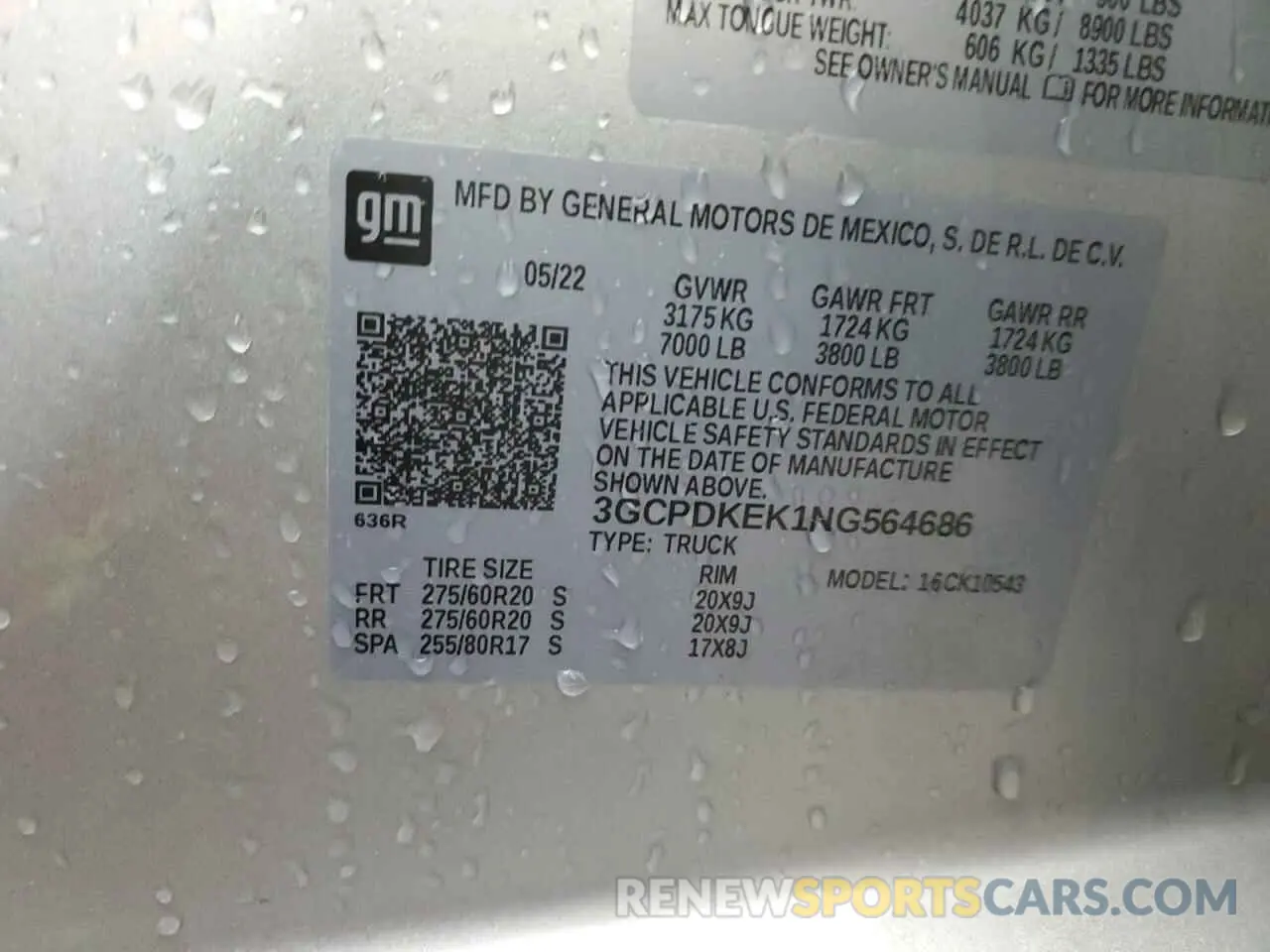 12 Photograph of a damaged car 3GCPDKEK1NG564686 CHEVROLET ALL Models 2022