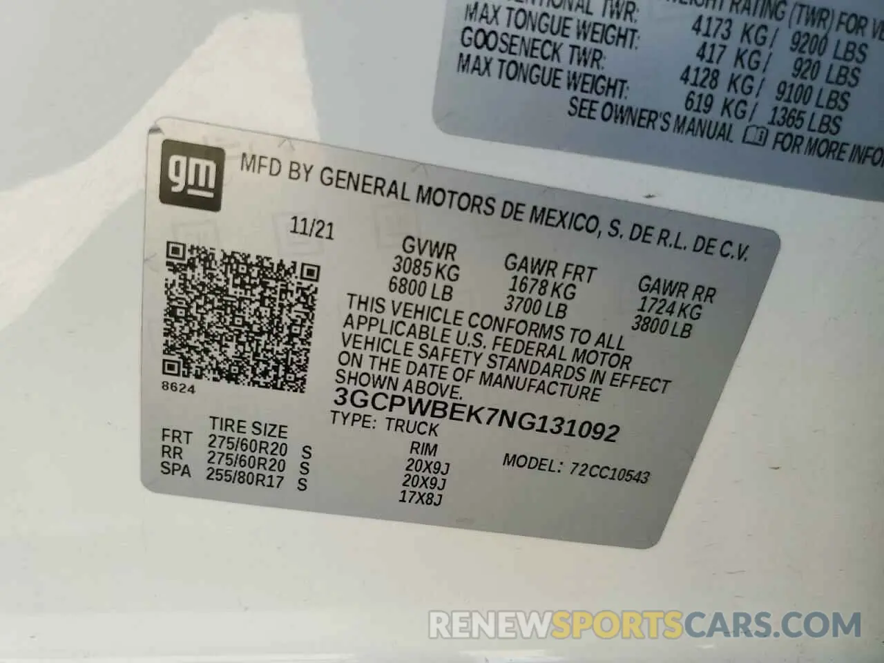 12 Photograph of a damaged car 3GCPWBEK7NG131092 CHEVROLET ALL Models 2022