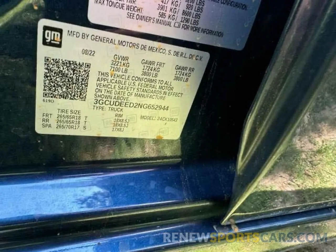 10 Photograph of a damaged car 3GCUDEED2NG652944 CHEVROLET ALL Models 2022