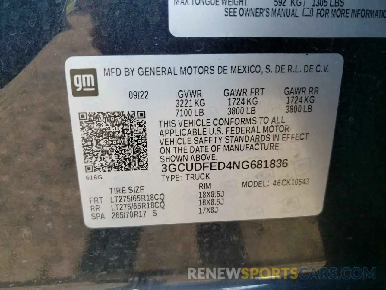 12 Photograph of a damaged car 3GCUDFED4NG681836 CHEVROLET ALL Models 2022
