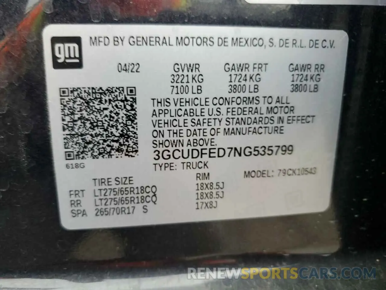 12 Photograph of a damaged car 3GCUDFED7NG535799 CHEVROLET ALL Models 2022