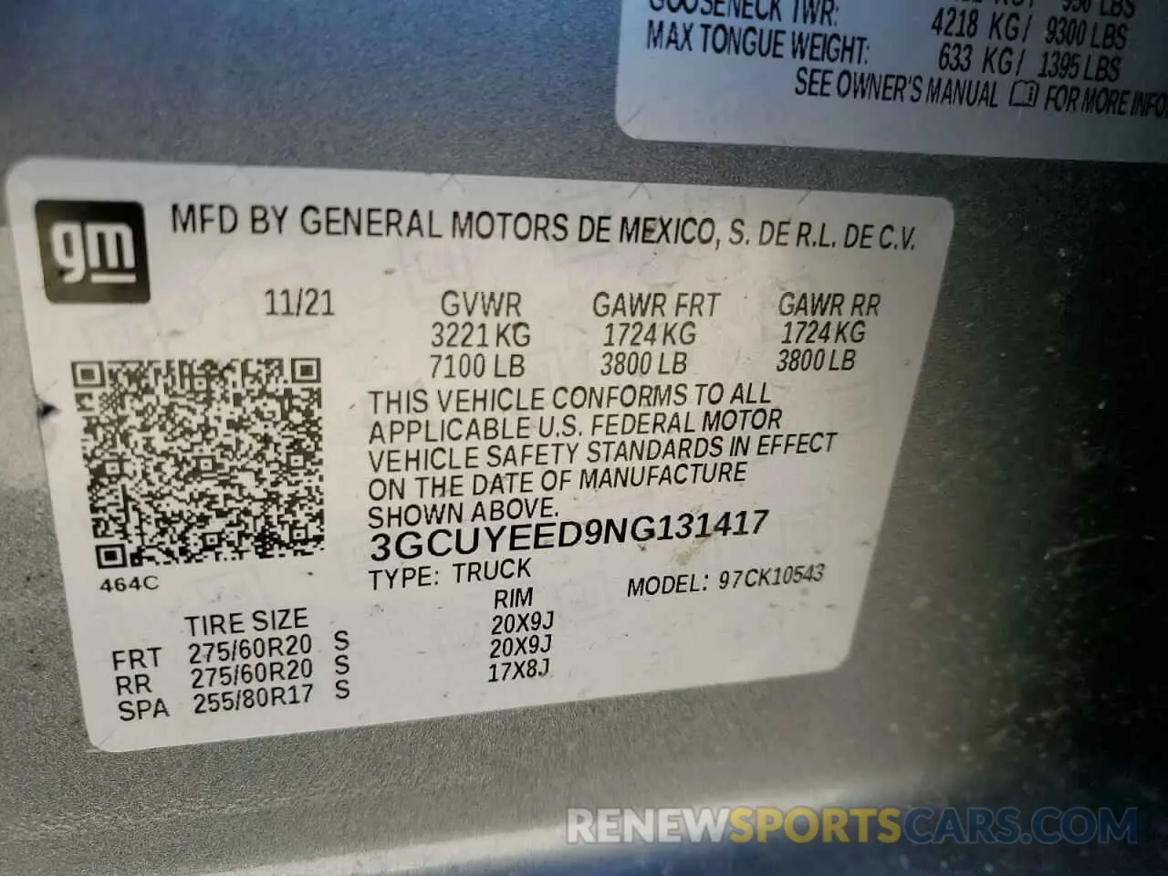 13 Photograph of a damaged car 3GCUYEED9NG131417 CHEVROLET ALL Models 2022