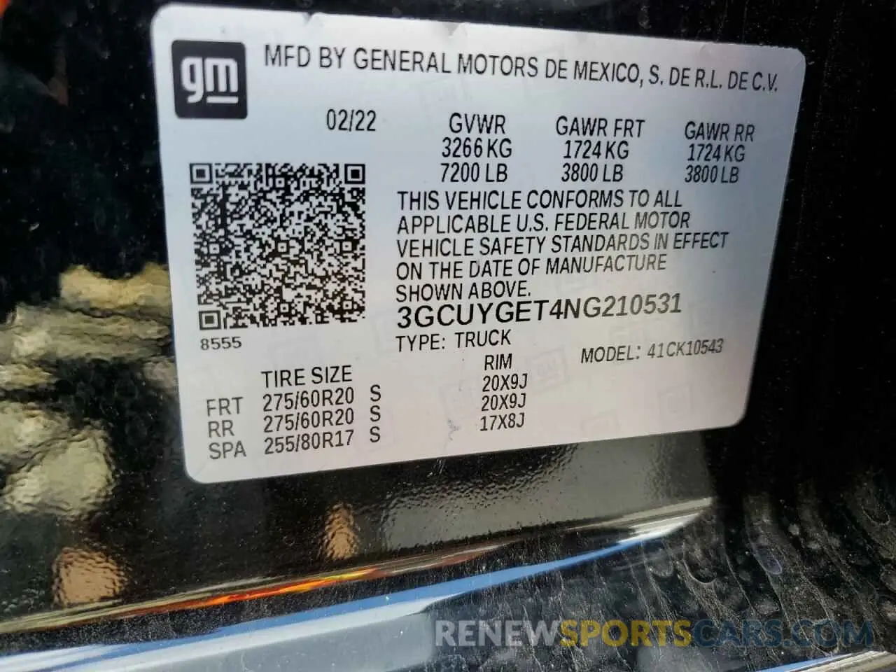 13 Photograph of a damaged car 3GCUYGET4NG210531 CHEVROLET ALL Models 2022