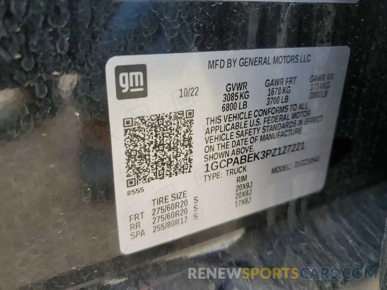 14 Photograph of a damaged car 1GCPABEK3PZ127221 CHEVROLET ALL Models 2023