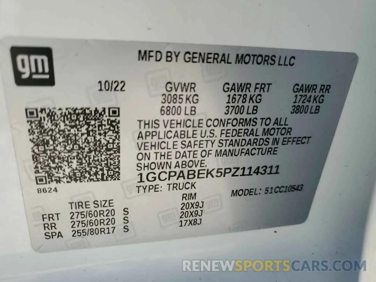 14 Photograph of a damaged car 1GCPABEK5PZ114311 CHEVROLET ALL Models 2023