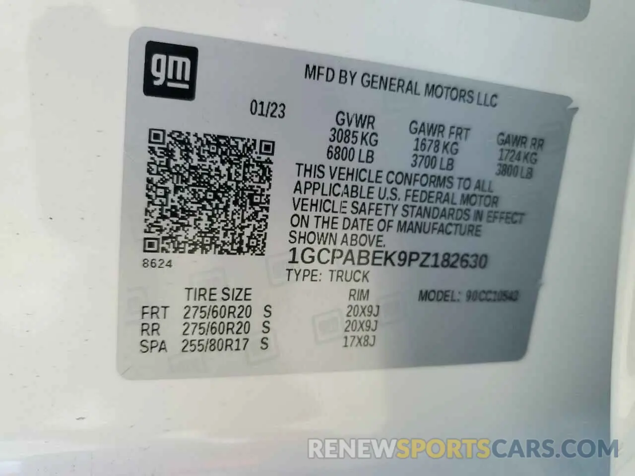 13 Photograph of a damaged car 1GCPABEK9PZ182630 CHEVROLET ALL Models 2023