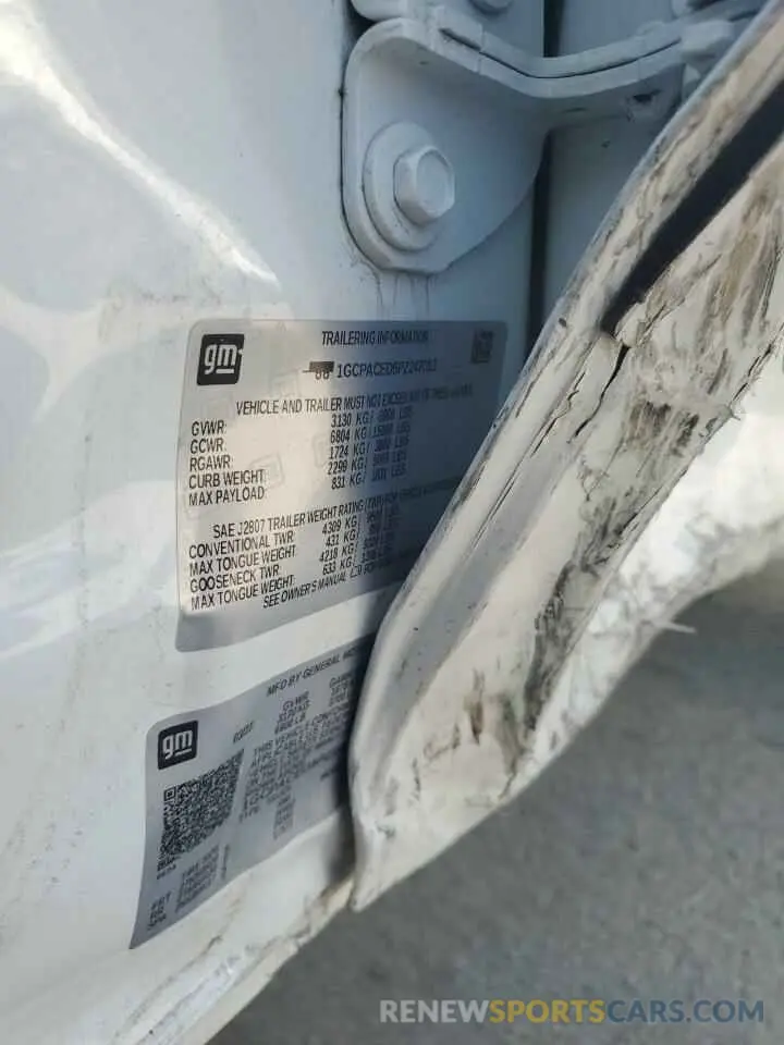 12 Photograph of a damaged car 1GCPACED5PZ247013 CHEVROLET ALL Models 2023