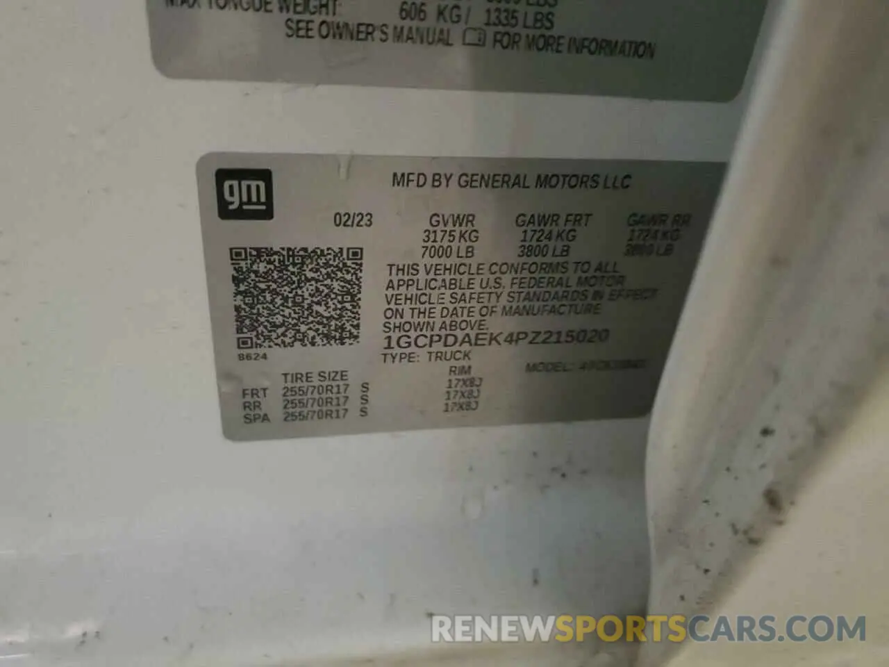 12 Photograph of a damaged car 1GCPDAEK4PZ215020 CHEVROLET ALL Models 2023