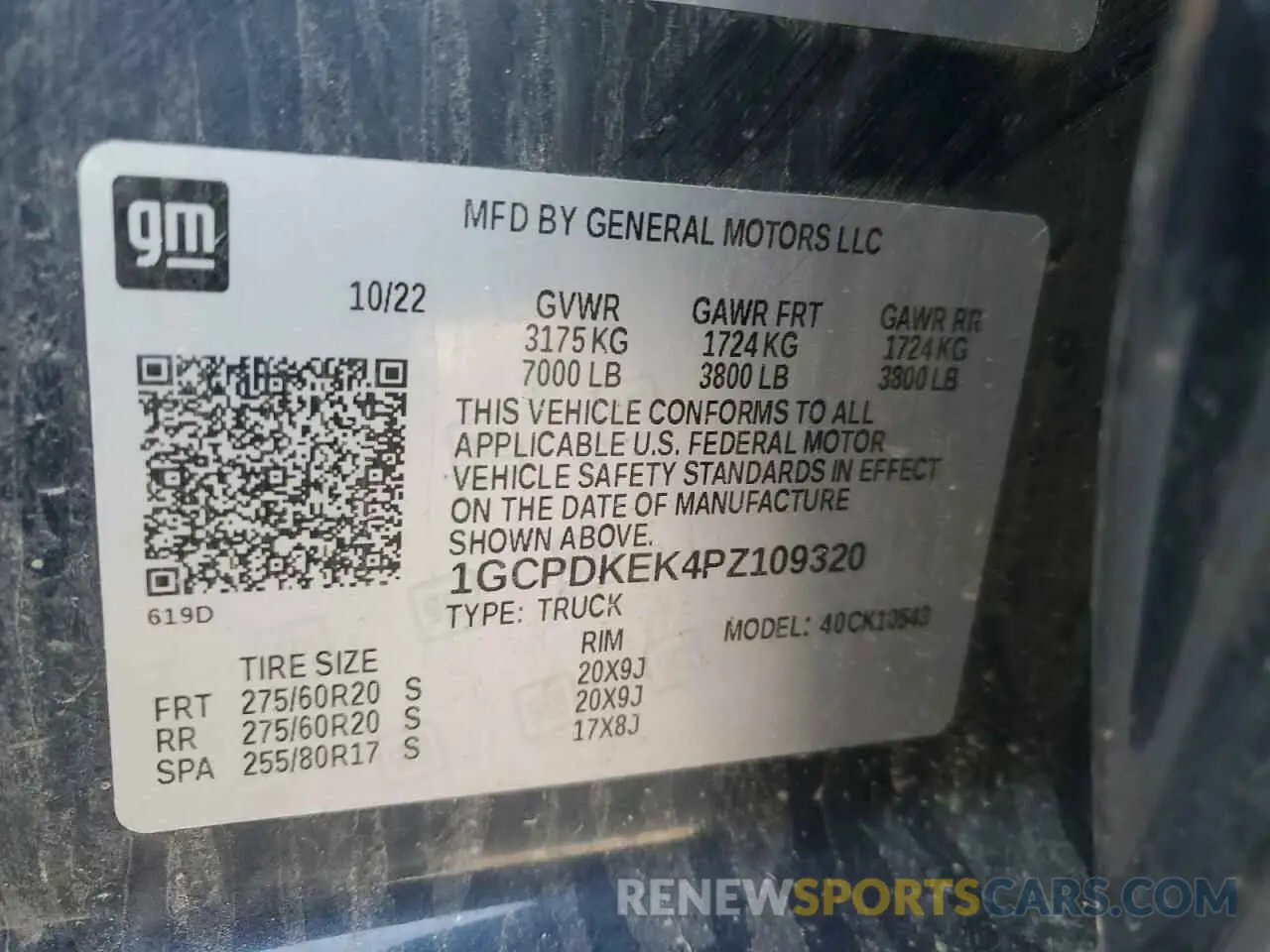 13 Photograph of a damaged car 1GCPDKEK4PZ109320 CHEVROLET ALL Models 2023