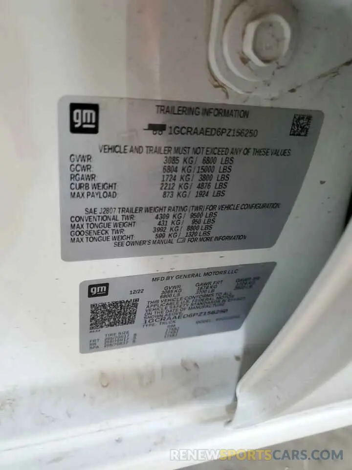 12 Photograph of a damaged car 1GCRAAED6PZ156250 CHEVROLET ALL Models 2023