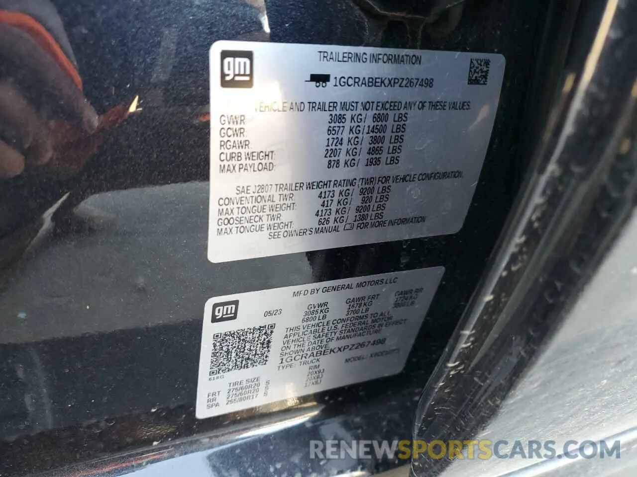 14 Photograph of a damaged car 1GCRABEKXPZ267498 CHEVROLET ALL Models 2023