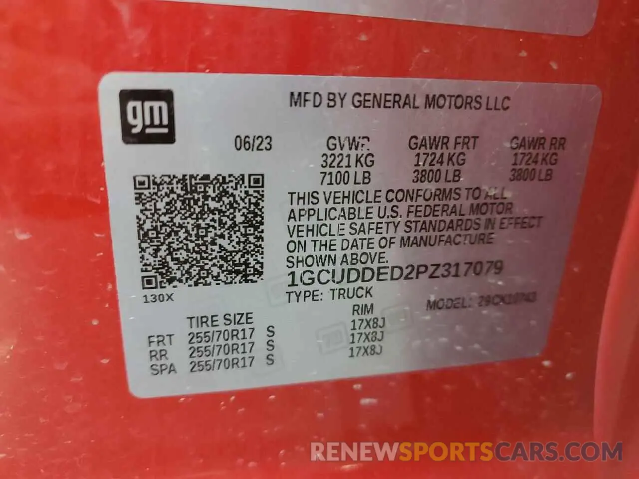 13 Photograph of a damaged car 1GCUDDED2PZ317079 CHEVROLET ALL Models 2023