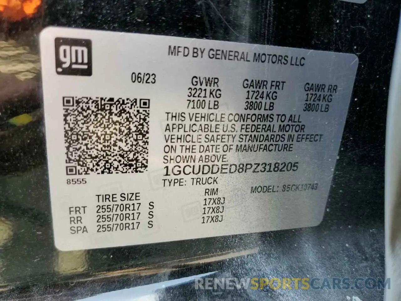 13 Photograph of a damaged car 1GCUDDED8PZ318205 CHEVROLET ALL Models 2023