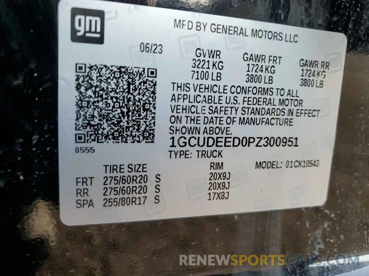 12 Photograph of a damaged car 1GCUDEED0PZ300951 CHEVROLET ALL Models 2023