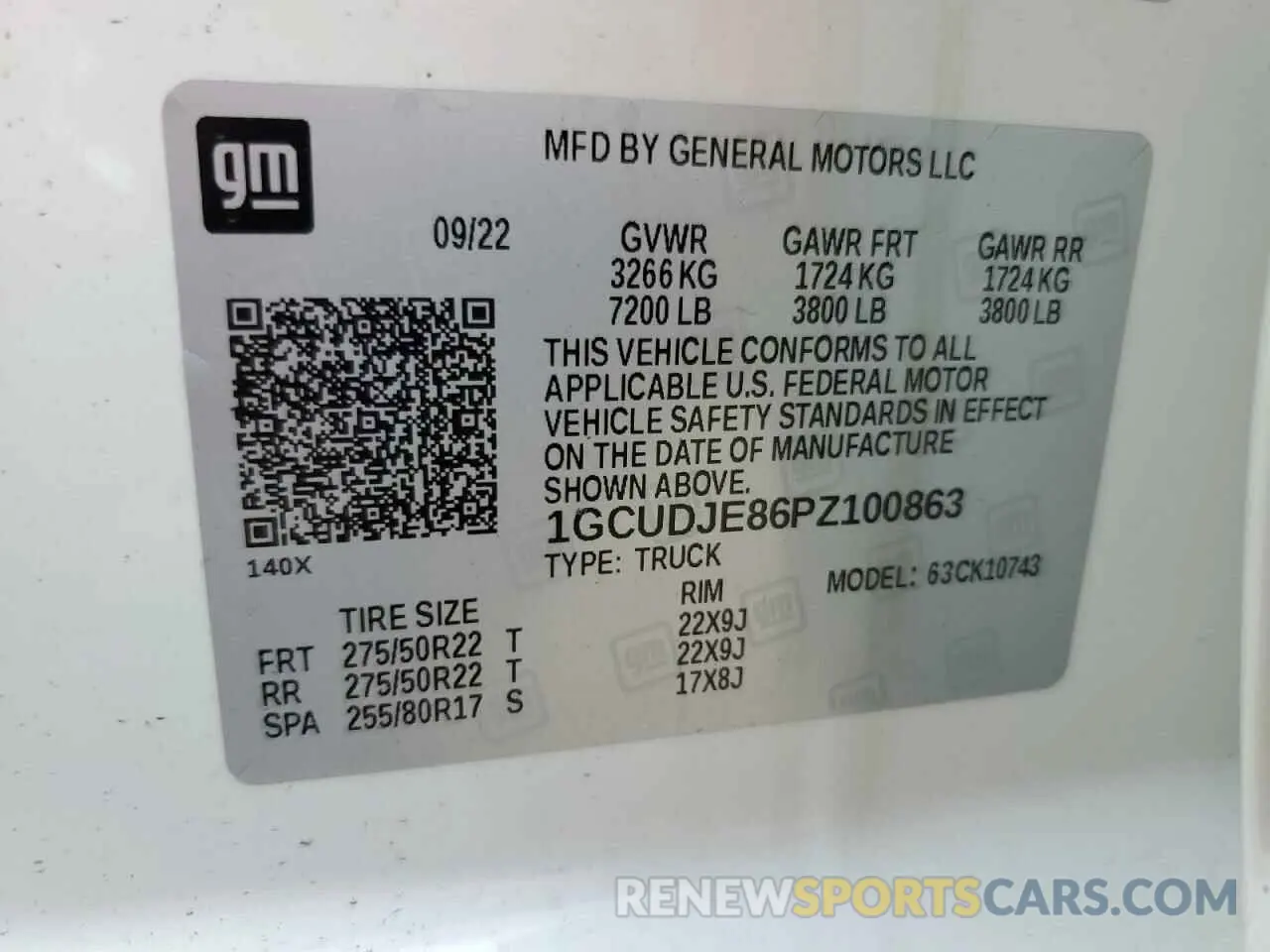 12 Photograph of a damaged car 1GCUDJE86PZ100863 CHEVROLET ALL Models 2023