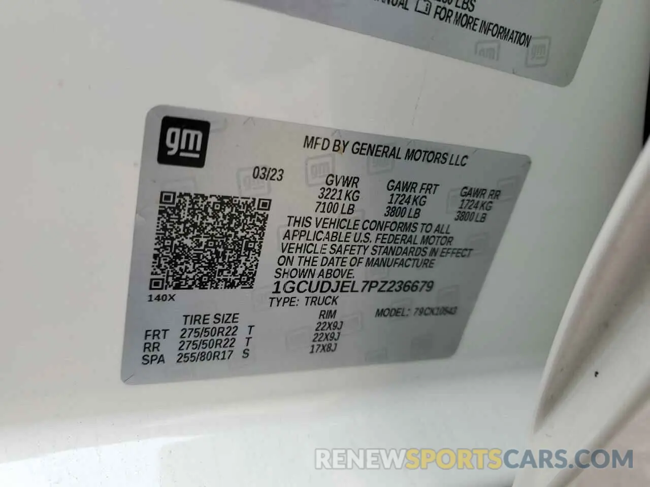 12 Photograph of a damaged car 1GCUDJEL7PZ236679 CHEVROLET ALL Models 2023