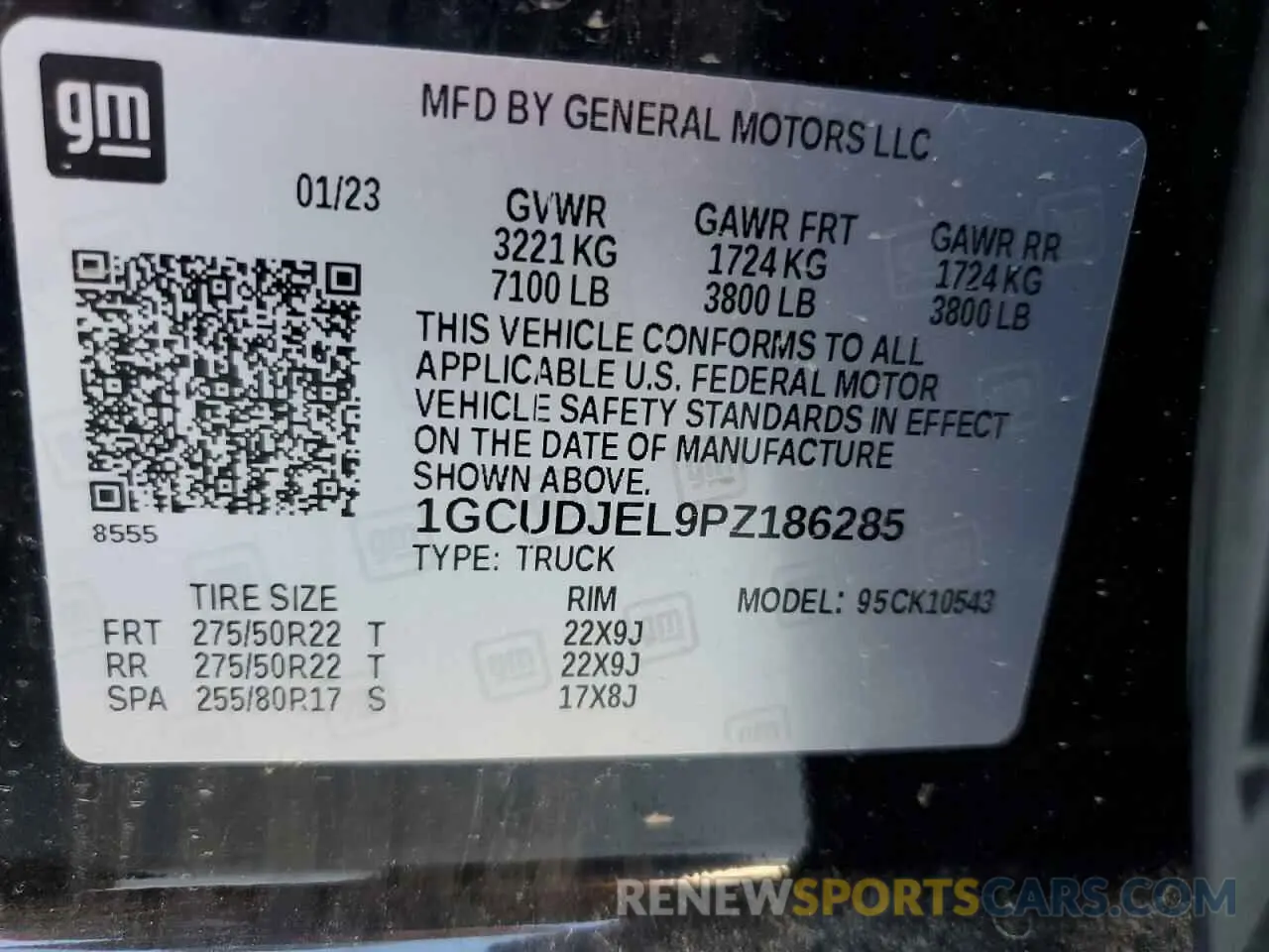 13 Photograph of a damaged car 1GCUDJEL9PZ186285 CHEVROLET ALL Models 2023