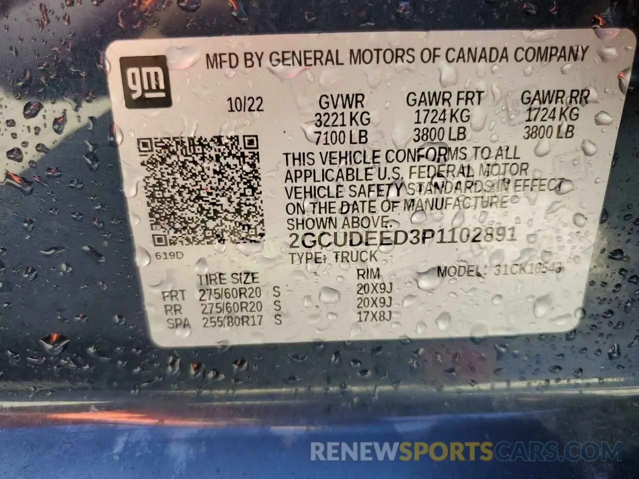 13 Photograph of a damaged car 2GCUDEED3P1102891 CHEVROLET ALL Models 2023