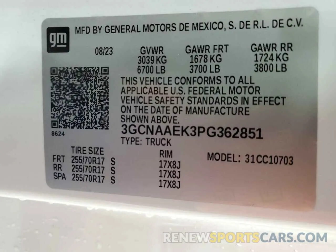 12 Photograph of a damaged car 3GCNAAEK3PG362851 CHEVROLET ALL Models 2023