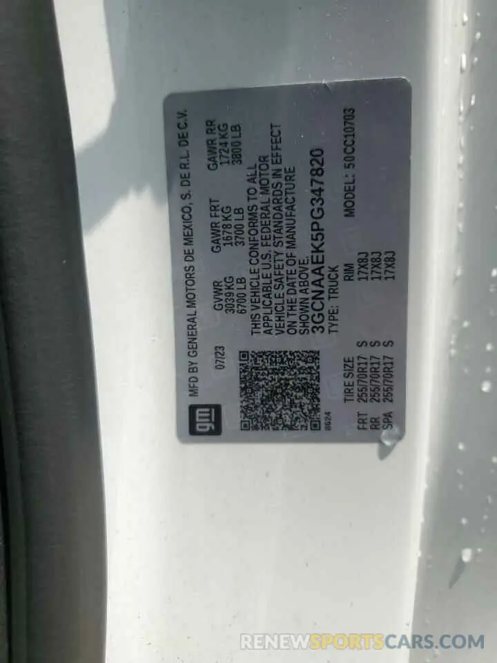 12 Photograph of a damaged car 3GCNAAEK5PG347820 CHEVROLET ALL Models 2023