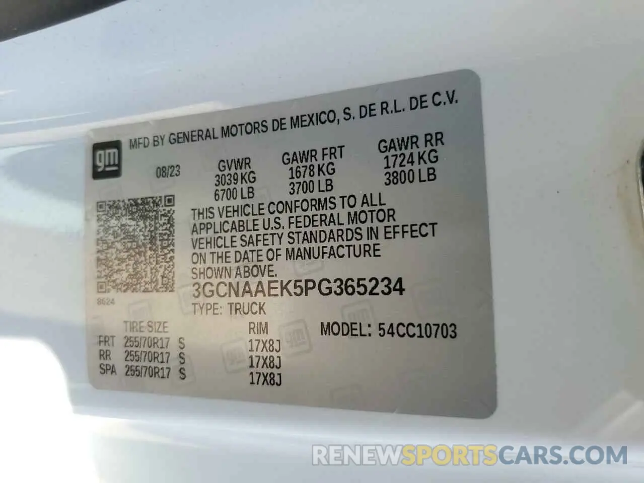 12 Photograph of a damaged car 3GCNAAEK5PG365234 CHEVROLET ALL Models 2023