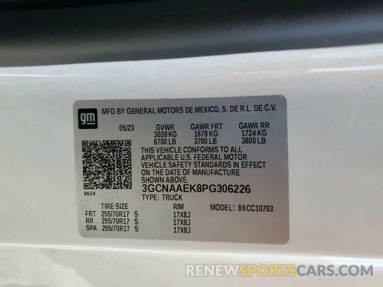 13 Photograph of a damaged car 3GCNAAEK8PG306226 CHEVROLET ALL Models 2023