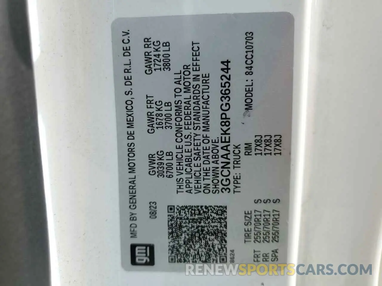 12 Photograph of a damaged car 3GCNAAEK8PG365244 CHEVROLET ALL Models 2023
