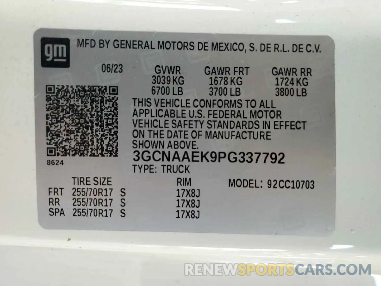 13 Photograph of a damaged car 3GCNAAEK9PG337792 CHEVROLET ALL Models 2023