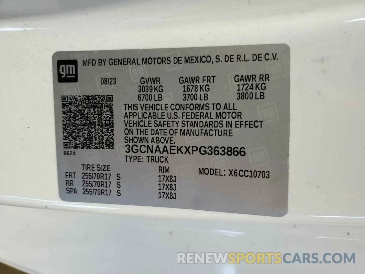 12 Photograph of a damaged car 3GCNAAEKXPG363866 CHEVROLET ALL Models 2023