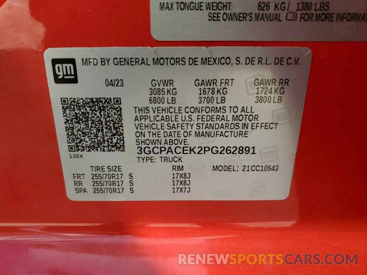 12 Photograph of a damaged car 3GCPACEK2PG262891 CHEVROLET ALL Models 2023