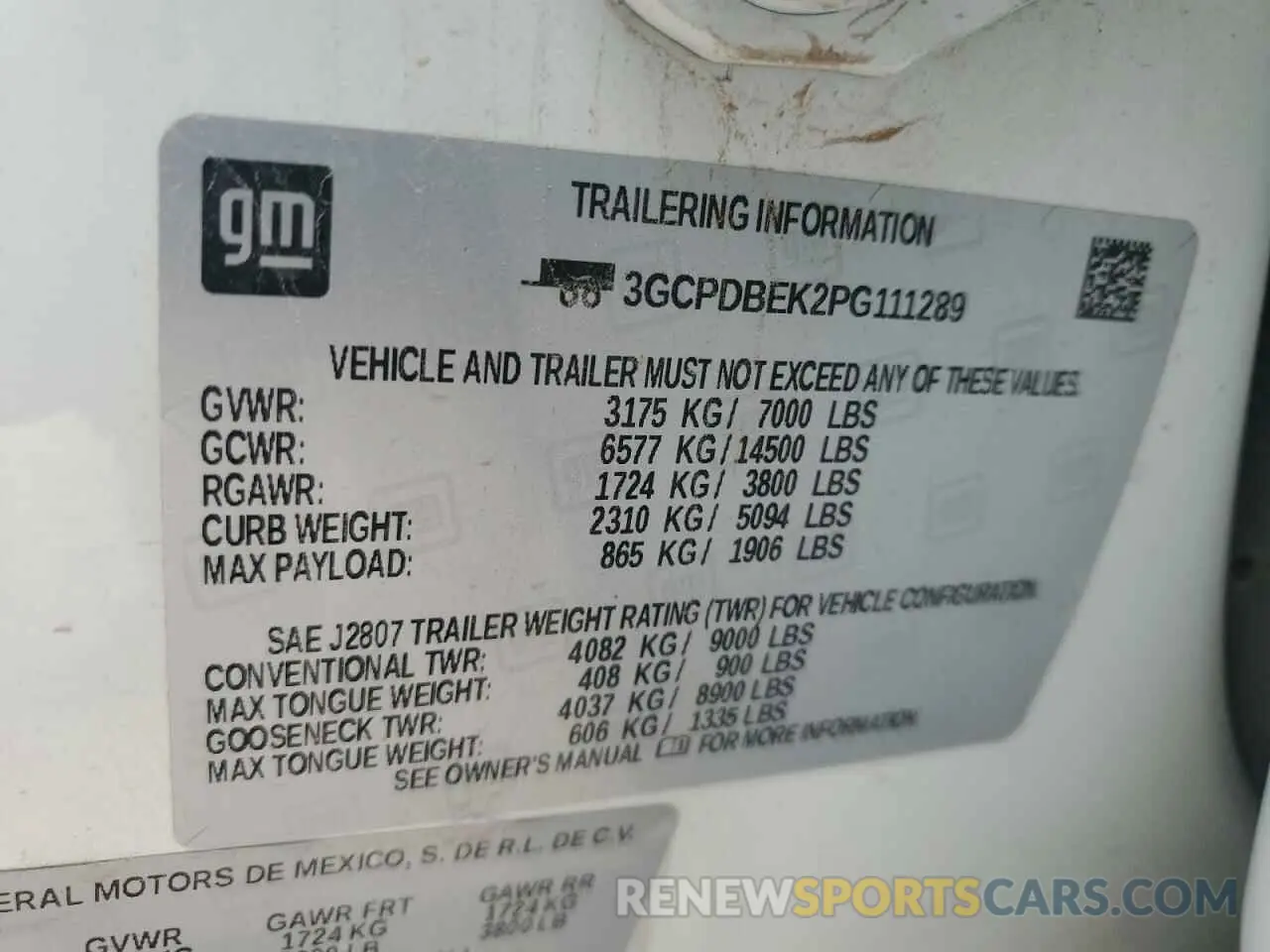 12 Photograph of a damaged car 3GCPDBEK2PG111289 CHEVROLET ALL Models 2023
