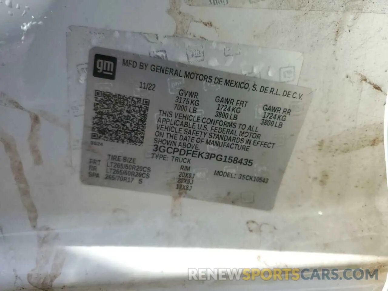 13 Photograph of a damaged car 3GCPDFEK3PG158435 CHEVROLET ALL Models 2023