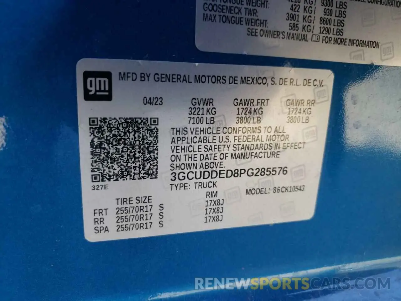 14 Photograph of a damaged car 3GCUDDED8PG285576 CHEVROLET ALL Models 2023