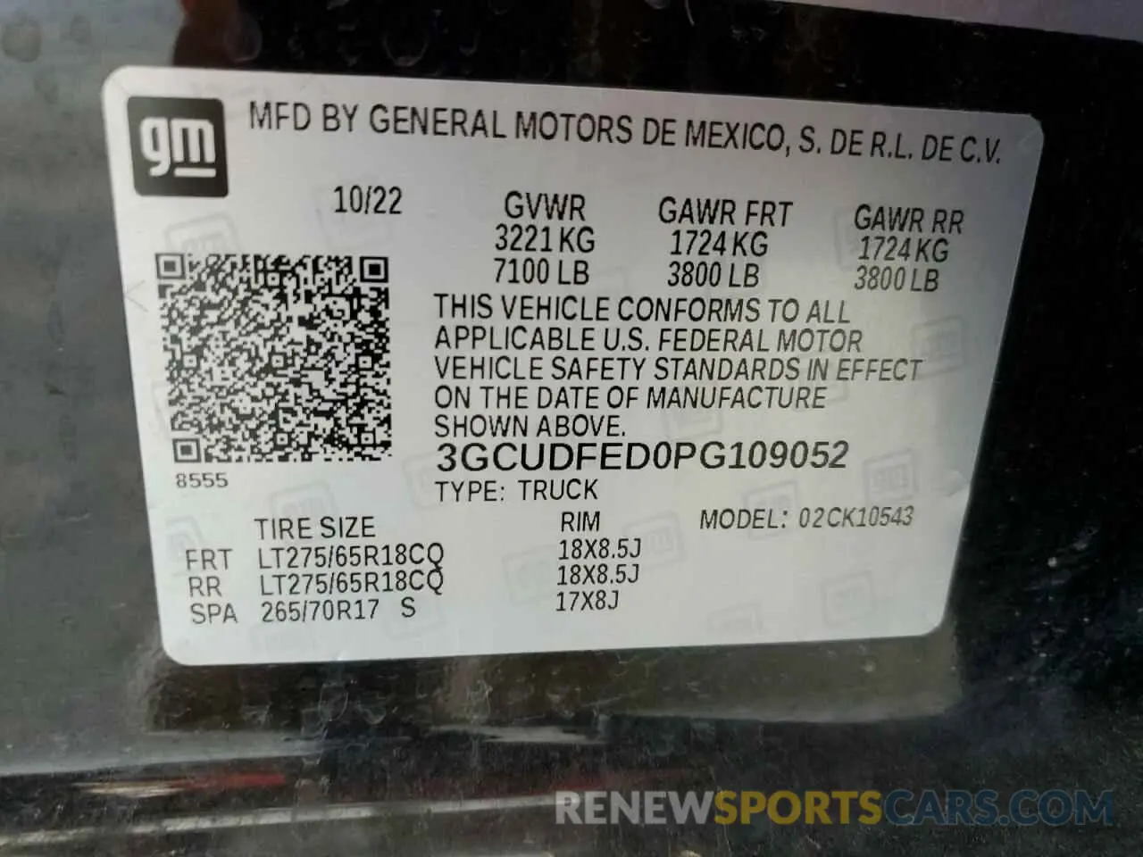 12 Photograph of a damaged car 3GCUDFED0PG109052 CHEVROLET ALL Models 2023