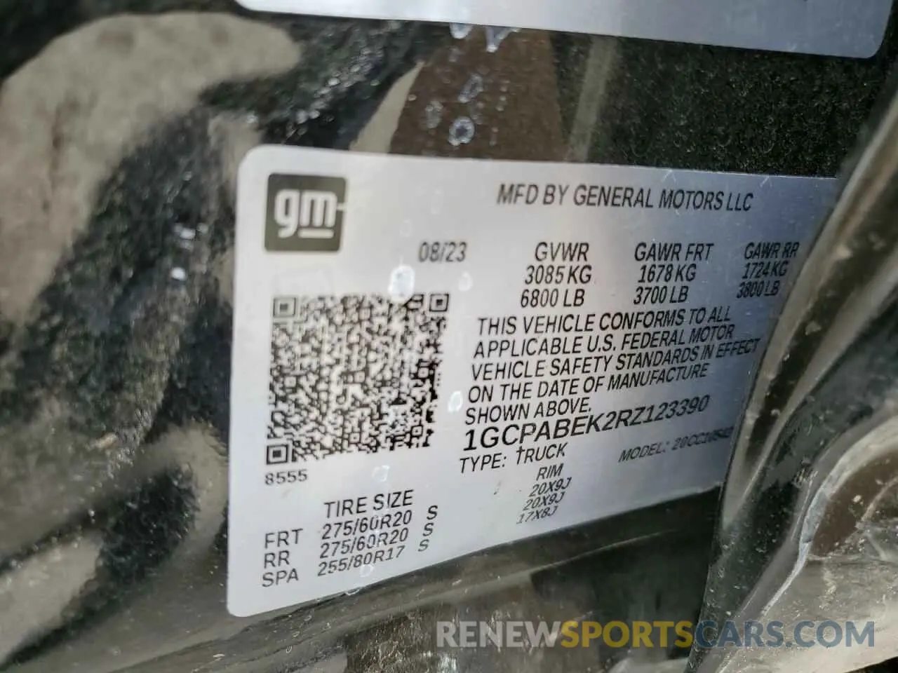 12 Photograph of a damaged car 1GCPABEK2RZ123390 CHEVROLET ALL Models 2024