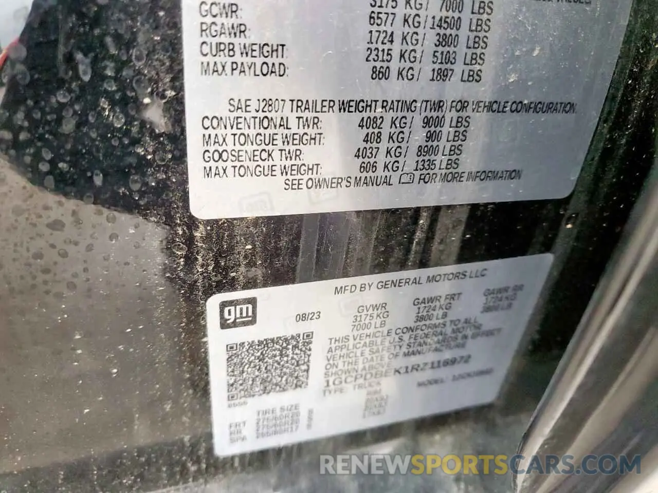 13 Photograph of a damaged car 1GCPDBEK1RZ116972 CHEVROLET ALL Models 2024